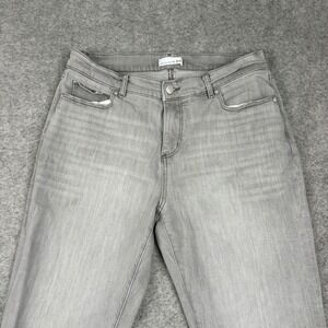 Loft Jeans Women 32x27 Gray Denim Straight Leg Faded Casual Neutral Everyday